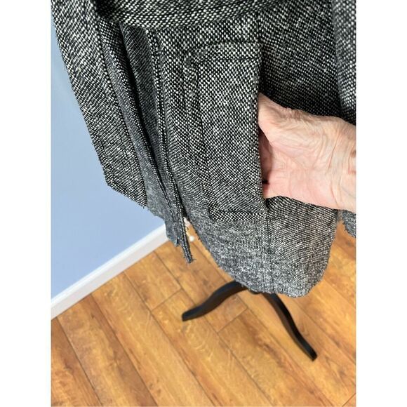 Old Navy Women Medium Grey Wool Blend Double Breasted Peacoat Trench Coat Jacket - Picture 7 of 8
